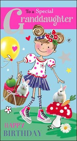 Bunnies Granddaughter Birthday Card