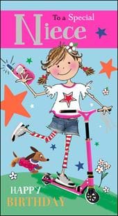 Scooter Niece Birthday Card