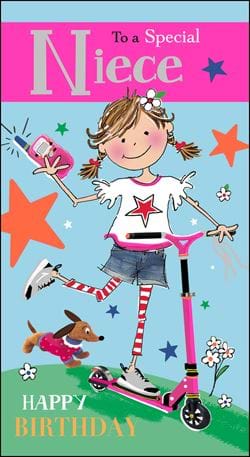 Scooter Niece Birthday Card