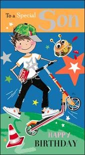 Scooter Son Birthday Card