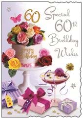 Cake and Cocktail 60th Birthday Card