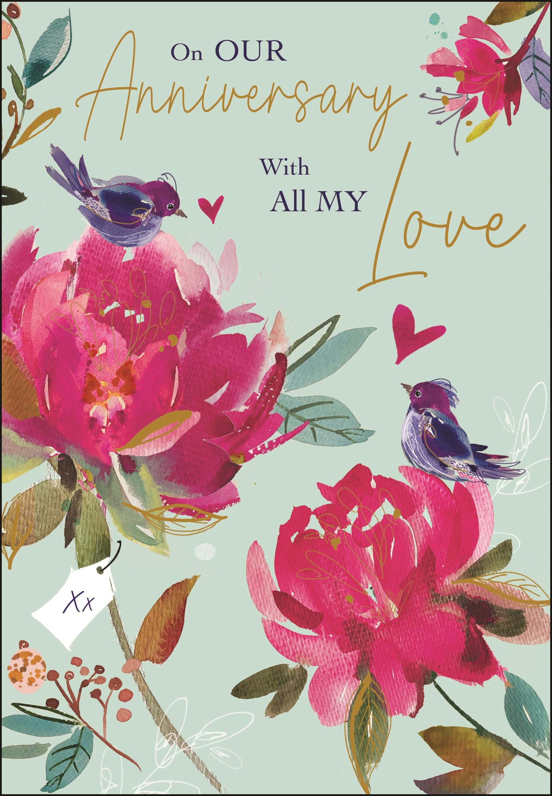 With All My Love Anniversary Card