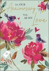 With All My Love Anniversary Card