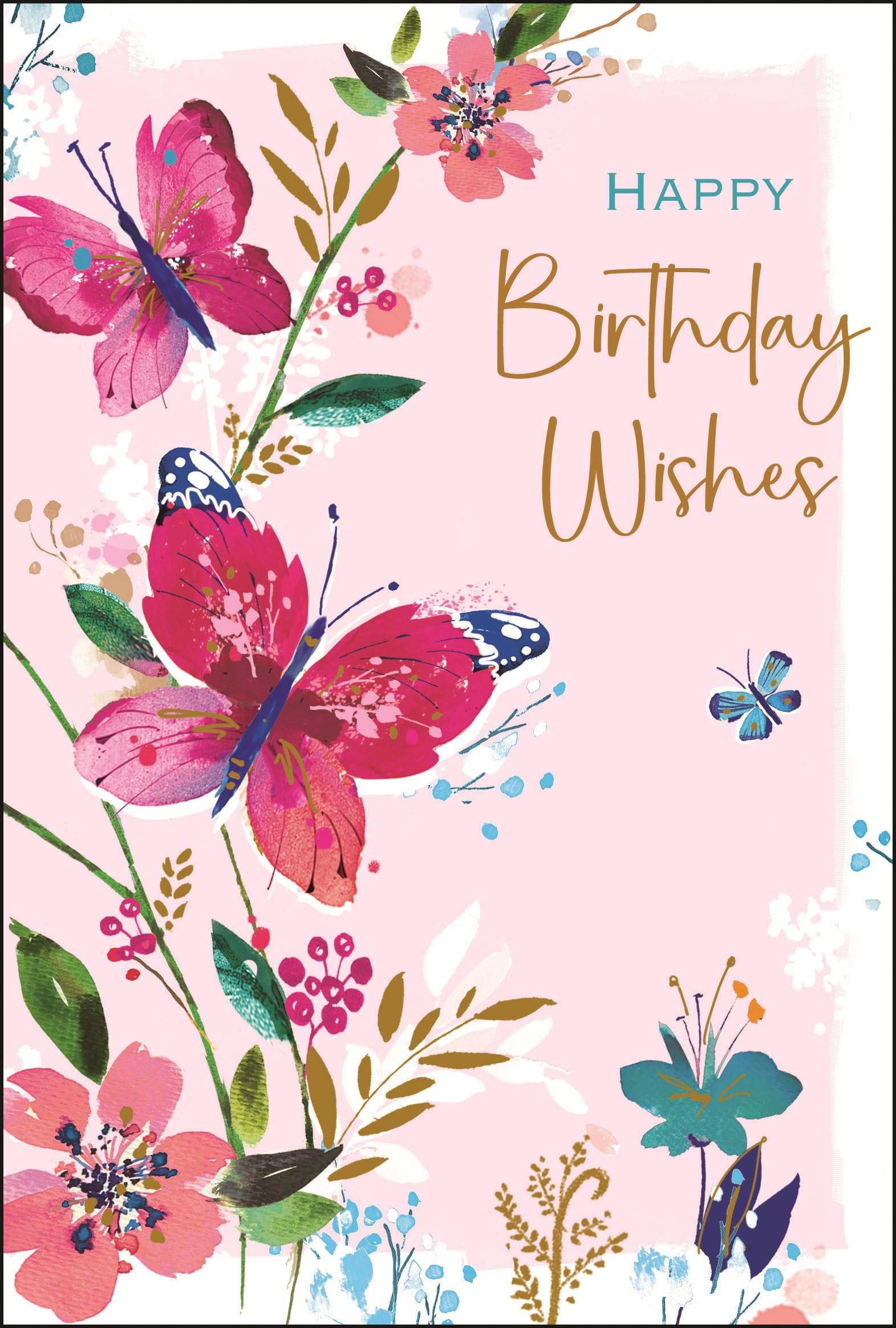 Butterflies Birthday Card