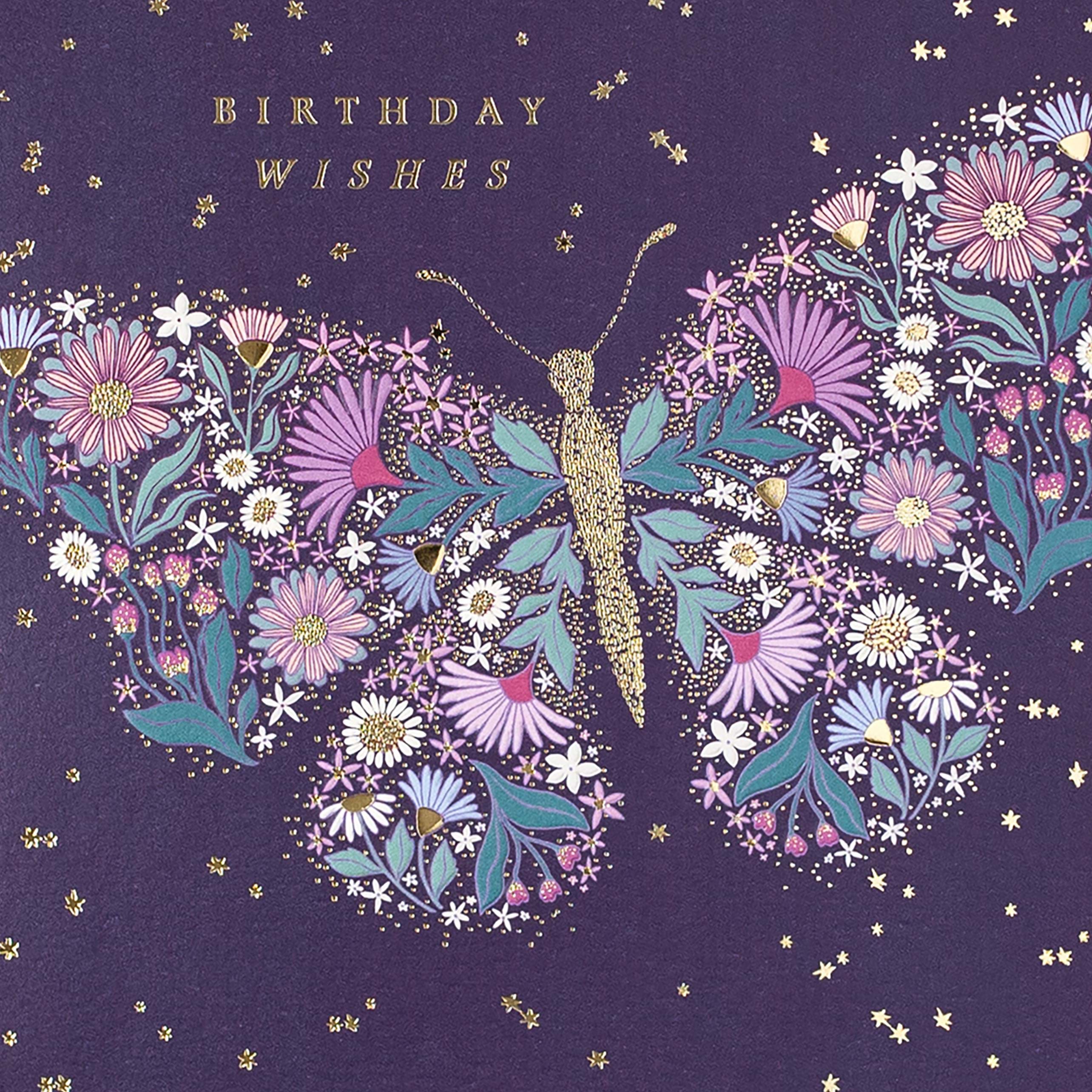 Floral Butterfly Birthday Card