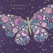 Floral Butterfly Birthday Card