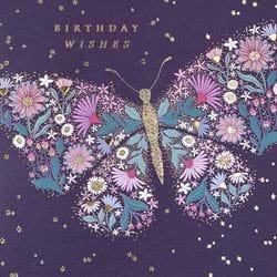 Floral Butterfly Birthday Card