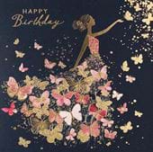 Butterfly Dress Birthday Card