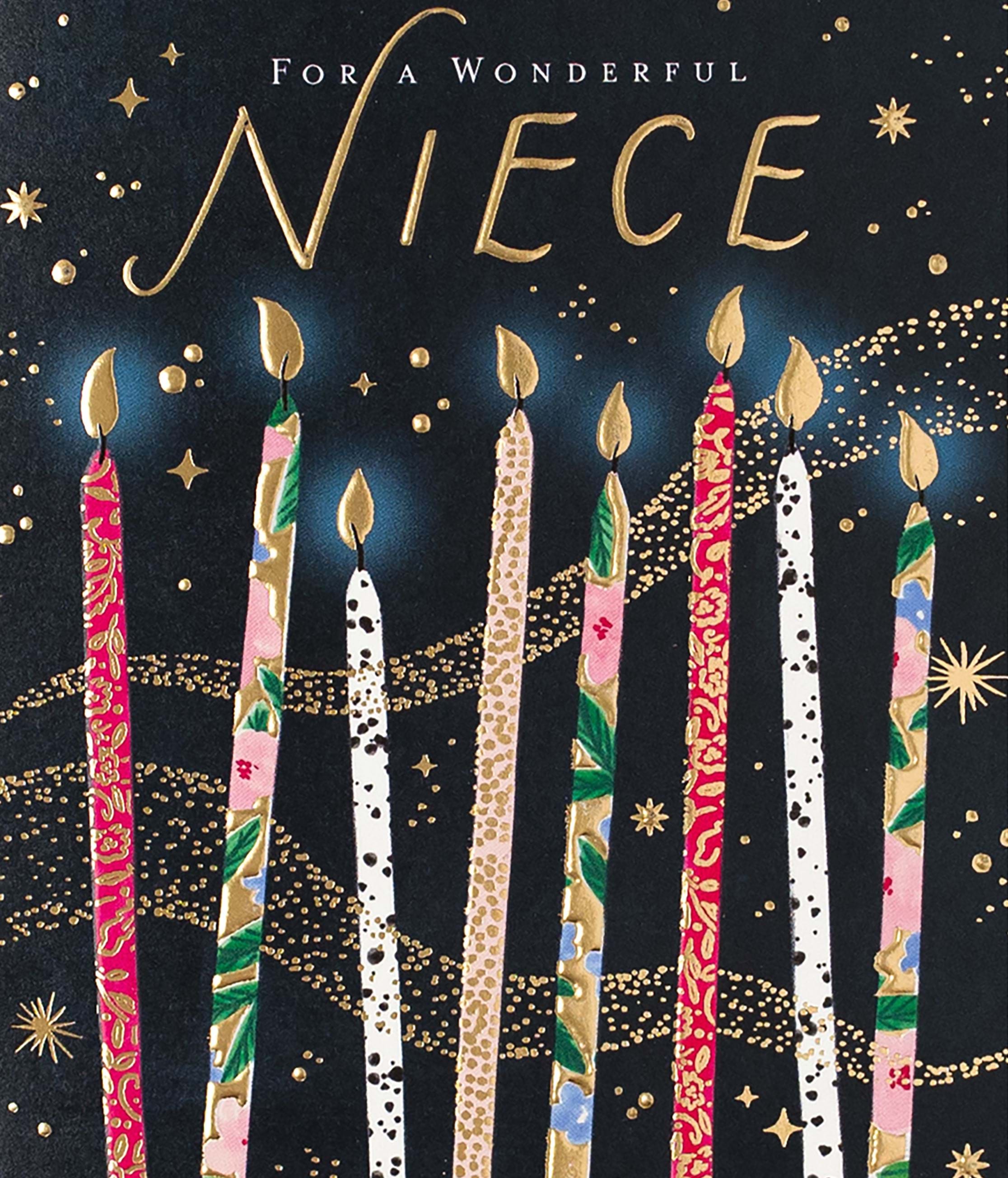 Candles Niece Birthday Card