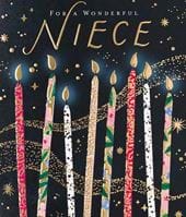 Candles Niece Birthday Card