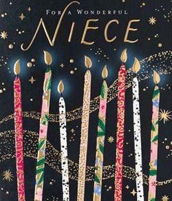 Candles Niece Birthday Card
