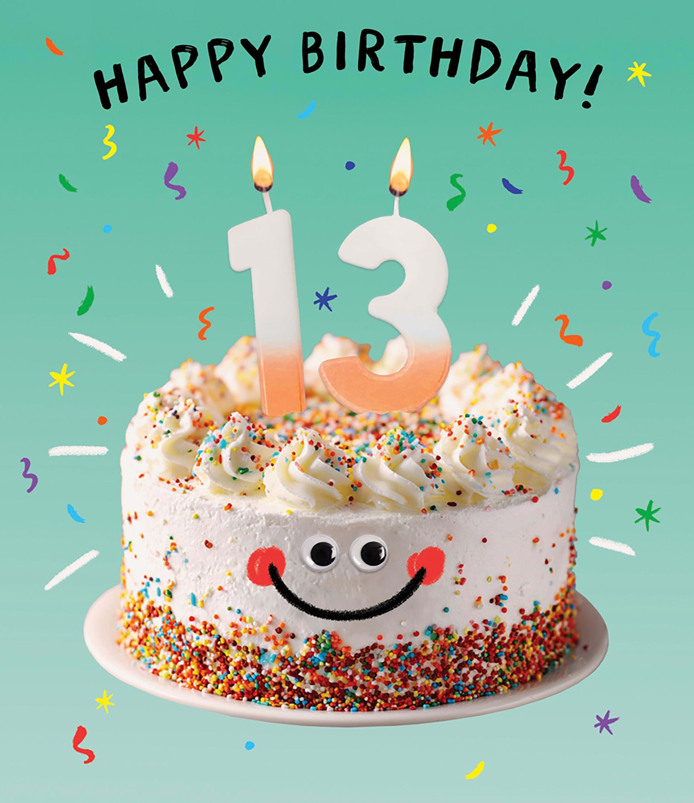 Cake 13th Birthday Card