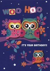 Owls Birthday Card