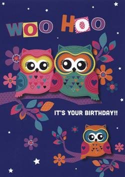 Owls Birthday Card