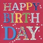 Pink Happy Birthday Card