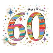 Colourful 60th Birthday Card