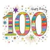 Colourful 100th Birthday Card