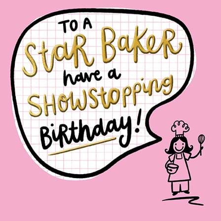Star Baker Birthday Card