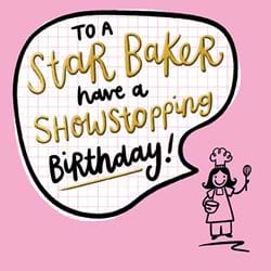 Star Baker Birthday Card