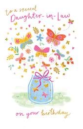Butterfly Jar Daughter-in-law Birthday Card
