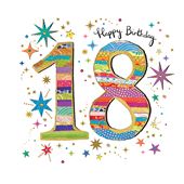 Colourful 18th Birthday Card
