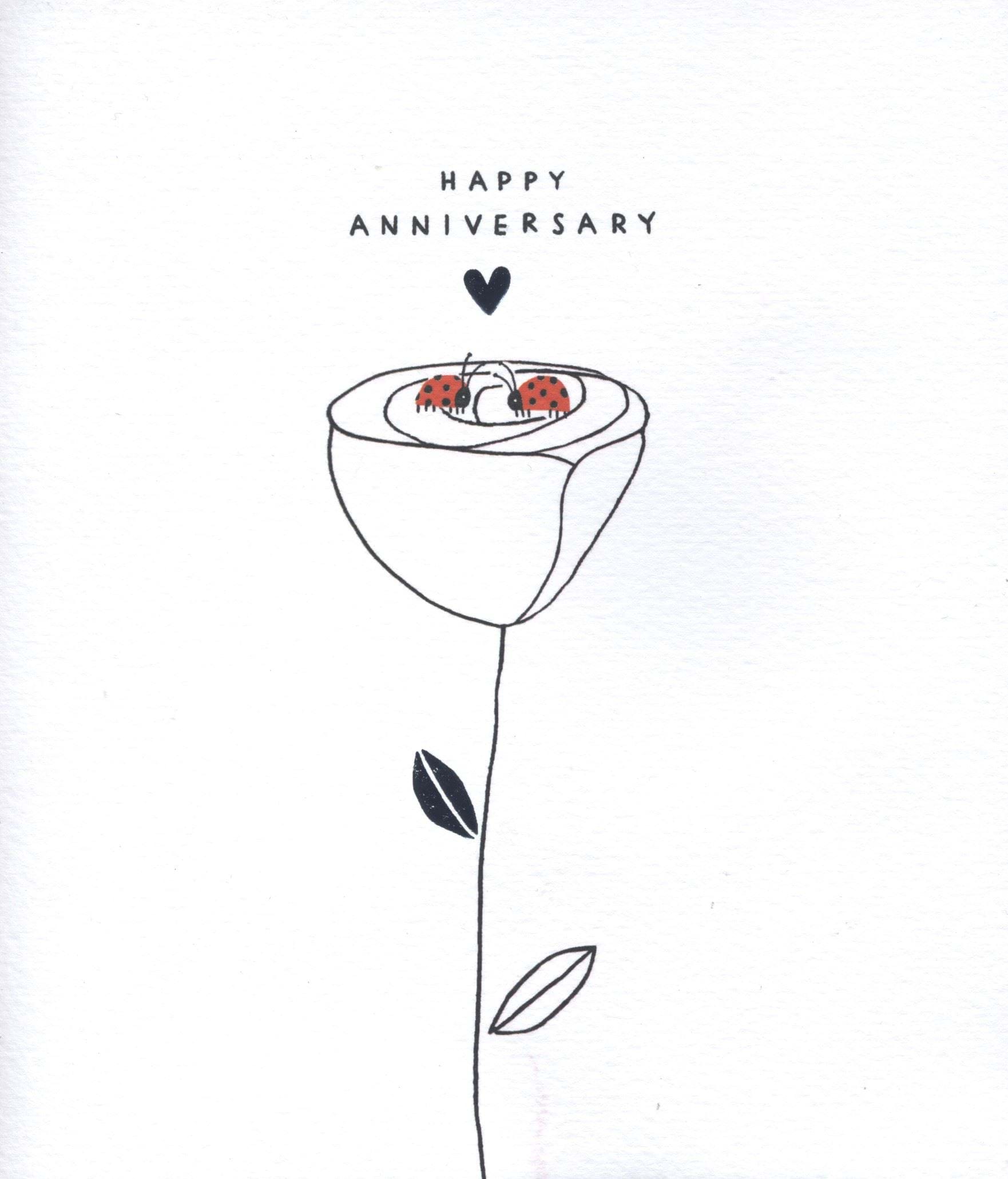 Lady Bugs Anniversary Card