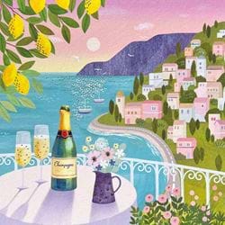 Champagne by the Sea Greeting Card
