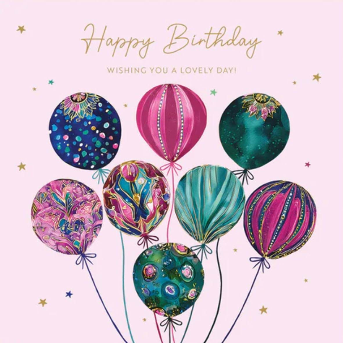 Ornate Balloons Birthday Card