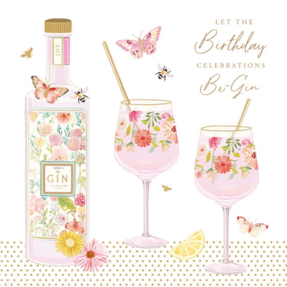 Gin Birthday Card