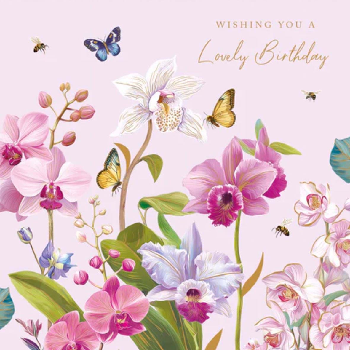 Orchid Birthday Card