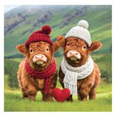 Highland Cows Greeting Card