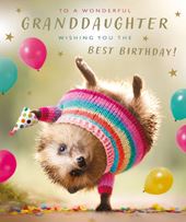 Hedgehog Granddaughter Birthday Card