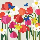 Daffodils and Tulips Greeting Card