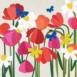 Daffodils and Tulips Greeting Card