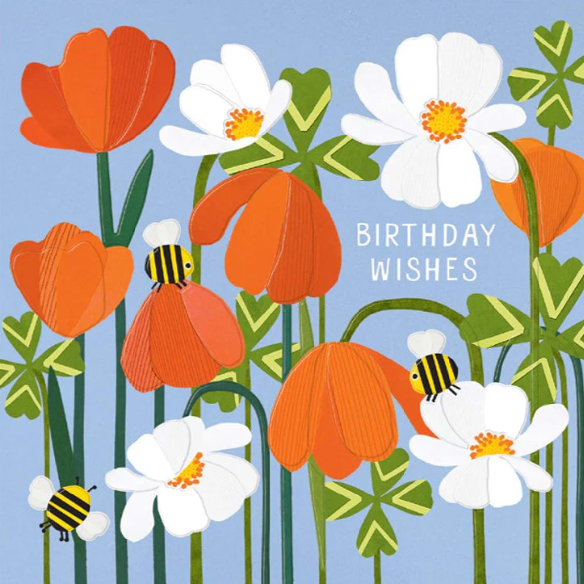 Clover and Cosmos Birthday Card