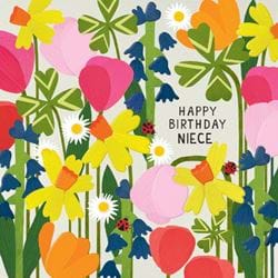 Spring Blooms Niece Birthday Card