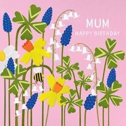 Spring Petals Mum Birthday Card