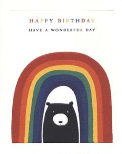 Rainbow Bear Birthday Card