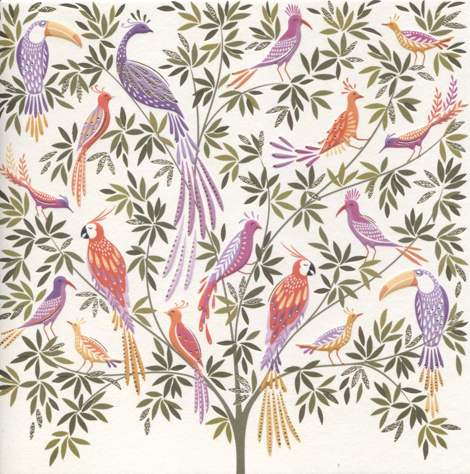 Exotic Birds Greeting Card
