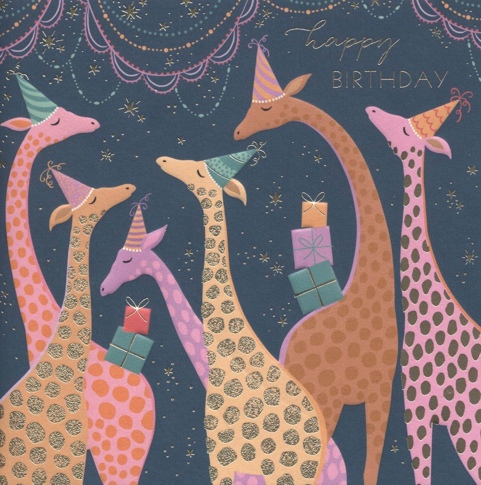 Giraffes Birthday Card