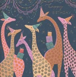 Giraffes Birthday Card