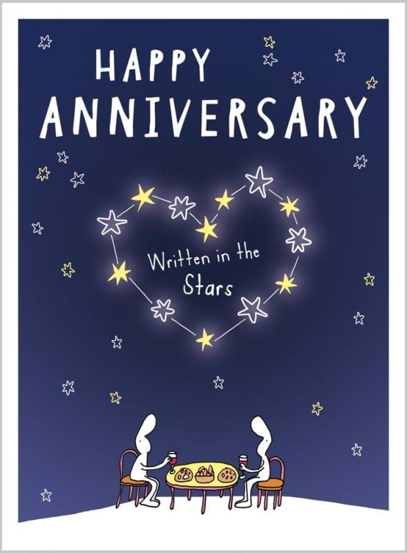 Written in the Stars Anniversary Card