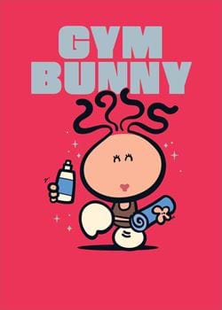 Gym Bunny Birthday Card