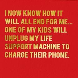 Life Support Birthday Card