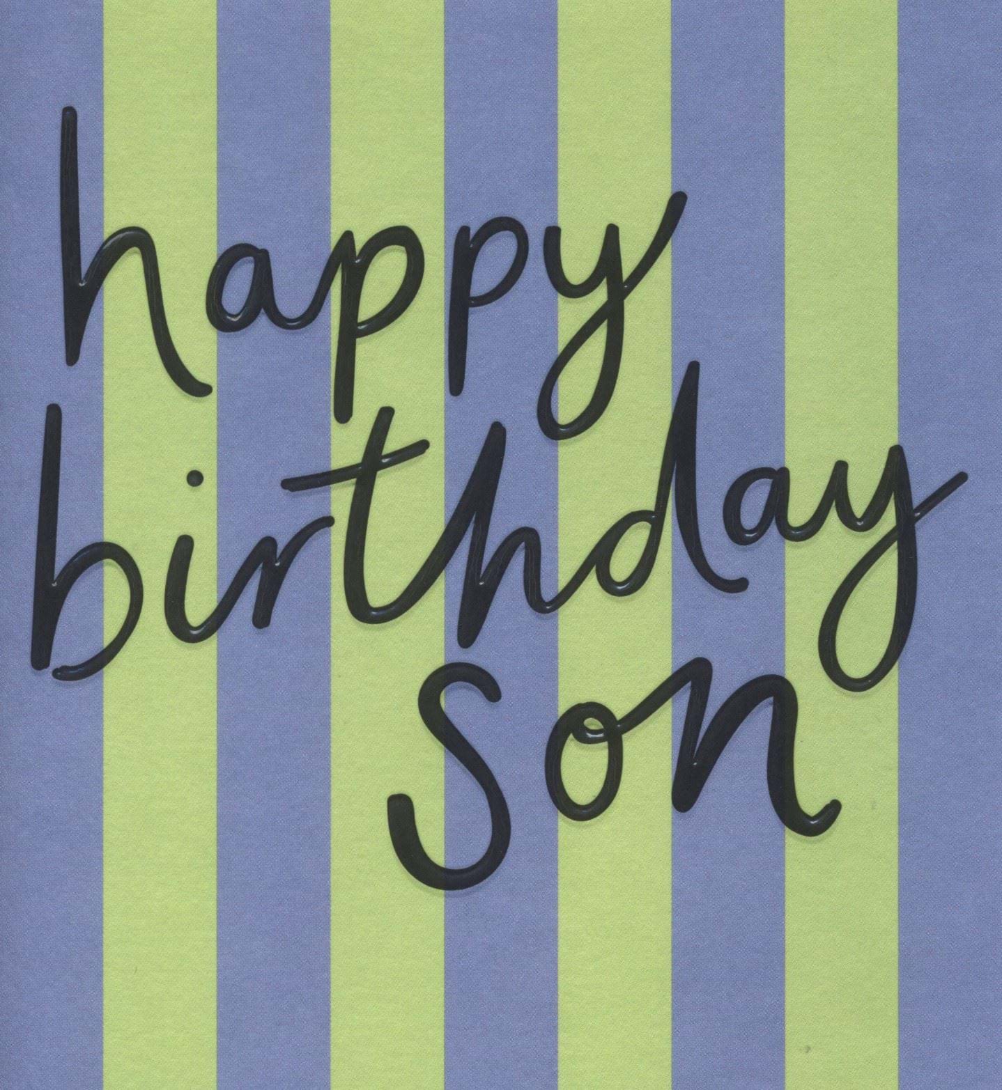 Stripes Son Birthday Card