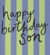 Stripes Son Birthday Card