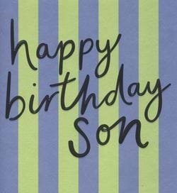 Stripes Son Birthday Card