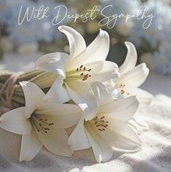 White Lily Sympathy Card