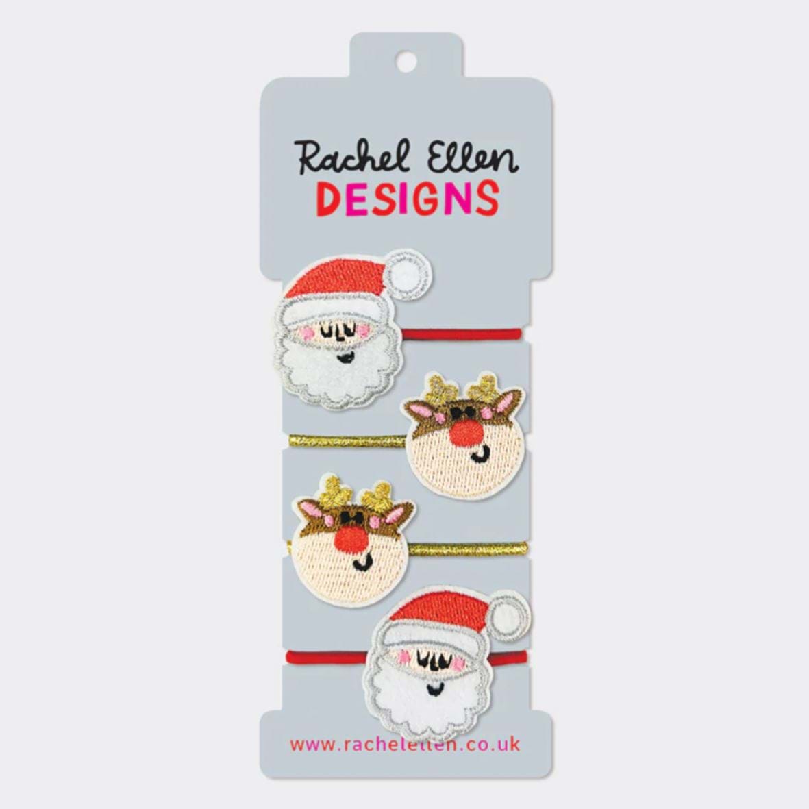 Hair Elastics - Santa/Rudolph