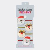 Hair Elastics - Santa/Rudolph